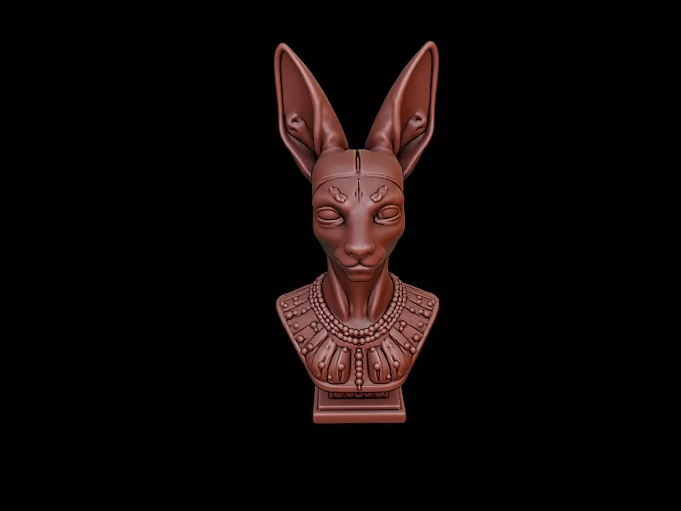 Bastet Bust 3D print model_0