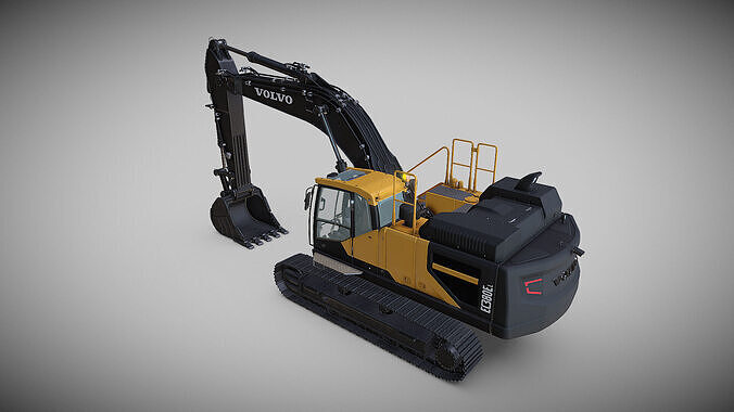 Excavator EC380EL Low-poly 3D model 3