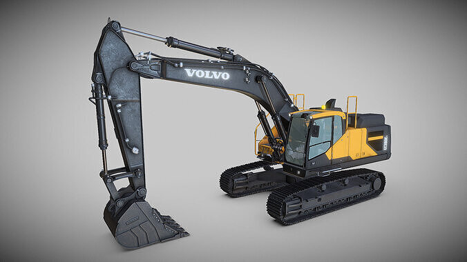 Excavator EC380EL Low-poly 3D model 2