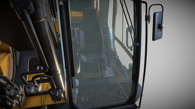 Excavator EC380EL Low-poly 3D model 6