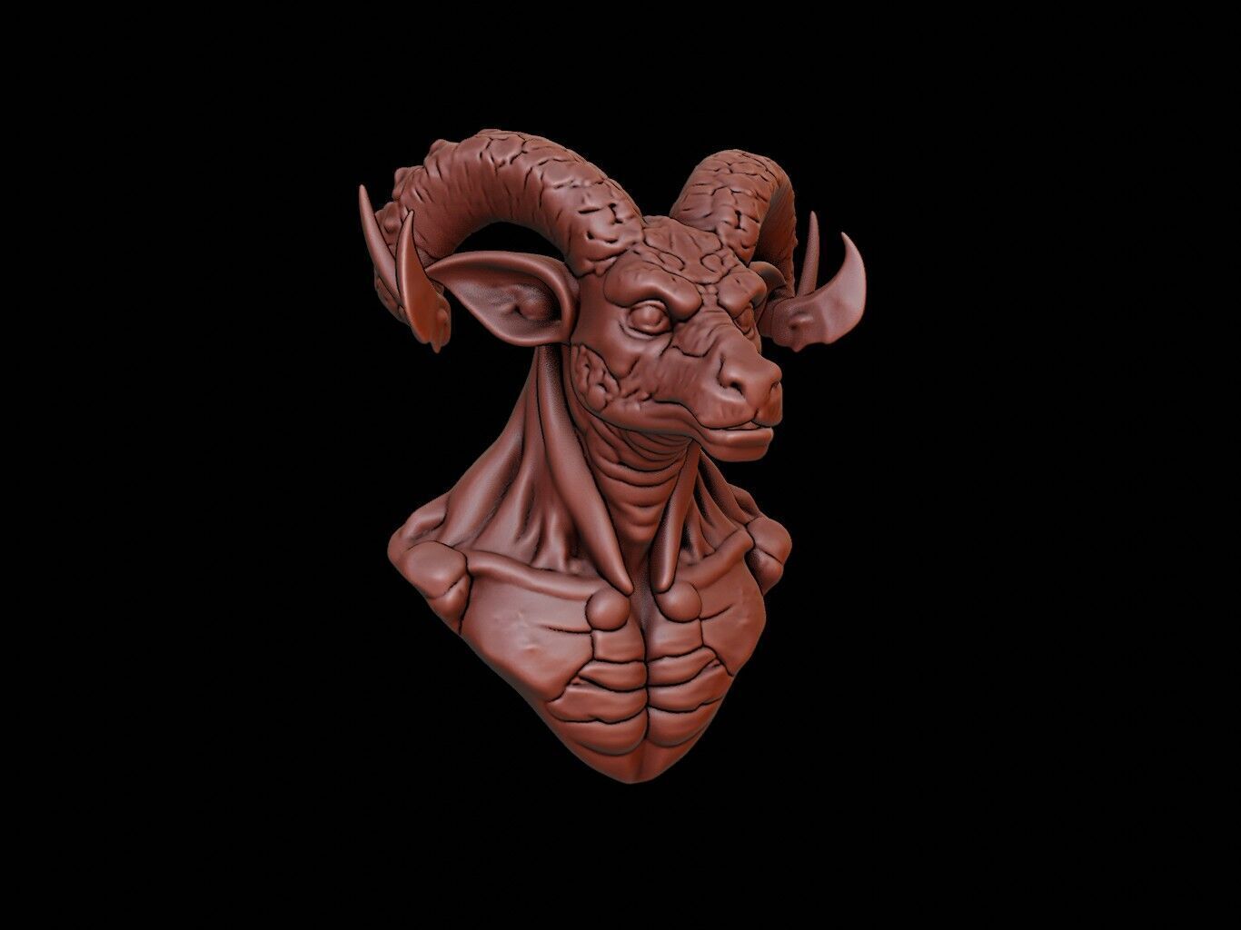 Cerberus Bust 3D print model_1