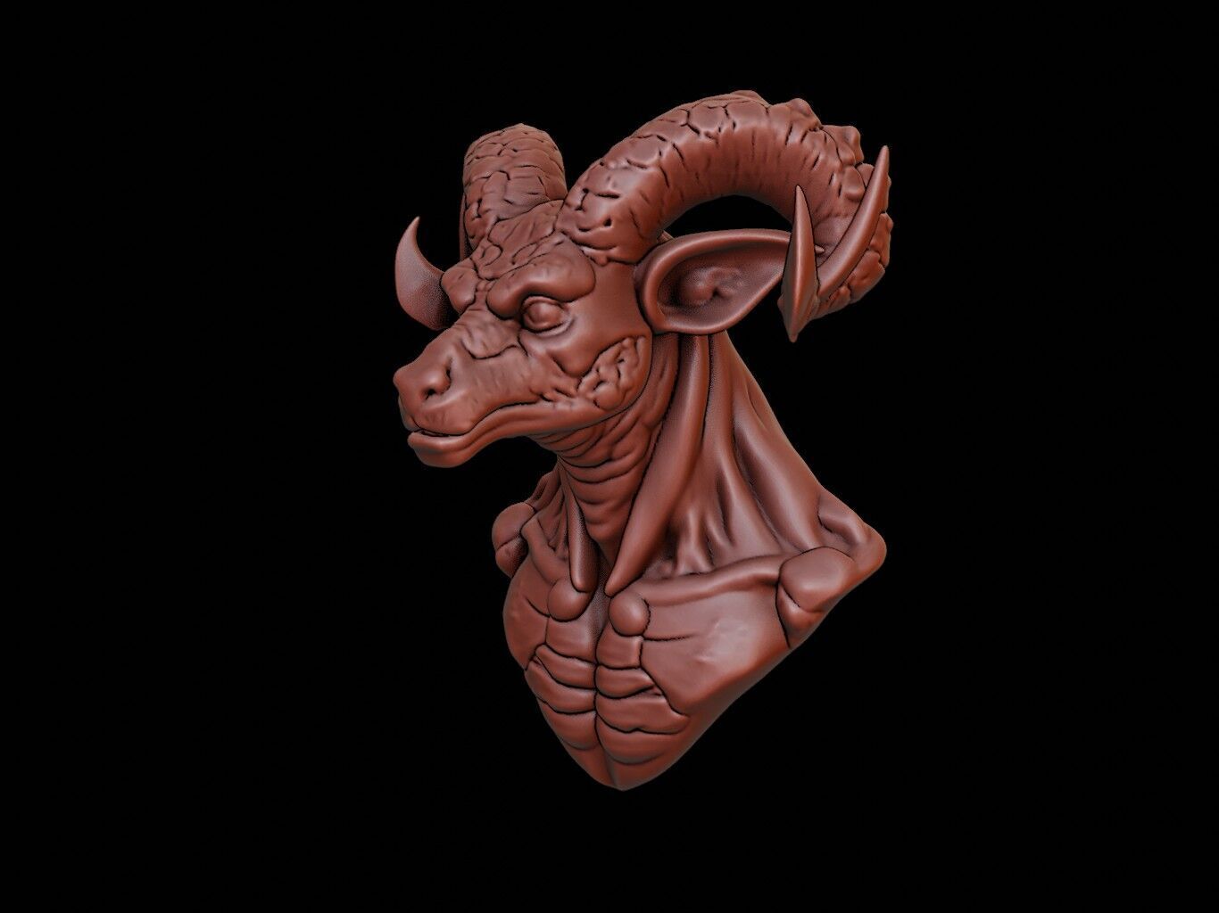 Cerberus Bust 3D print model_2
