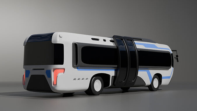 Stylized Bus 3D model 2