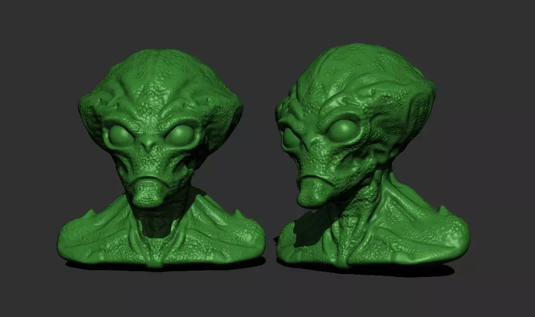 Alien Bust 1 - Highly Detailed STL File for 3D Printing 3D print model_0