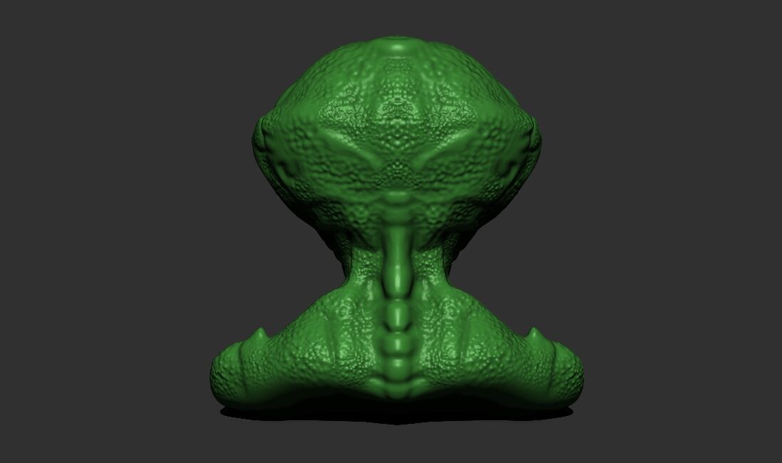 Alien Bust 1 - Highly Detailed STL File for 3D Printing 3D print model_6