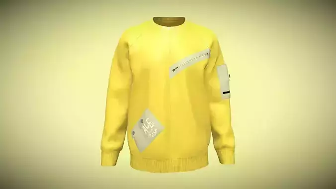 Men Raglan Sweatshirts-Zip With Pocket In Low Poly