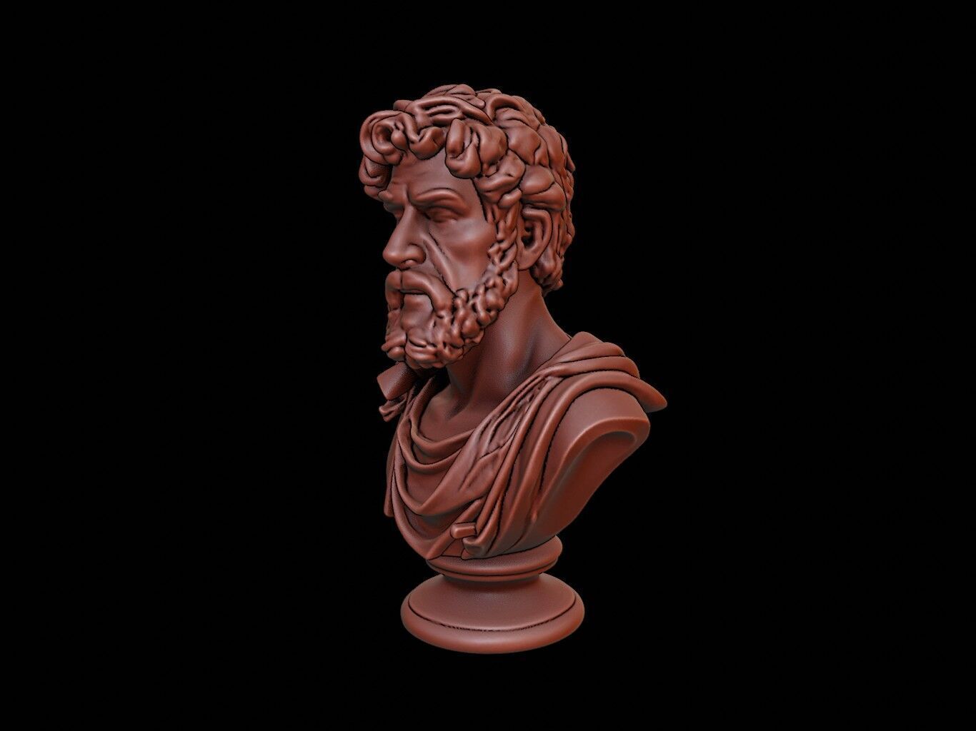 Dionysus Bust 3D print model_2