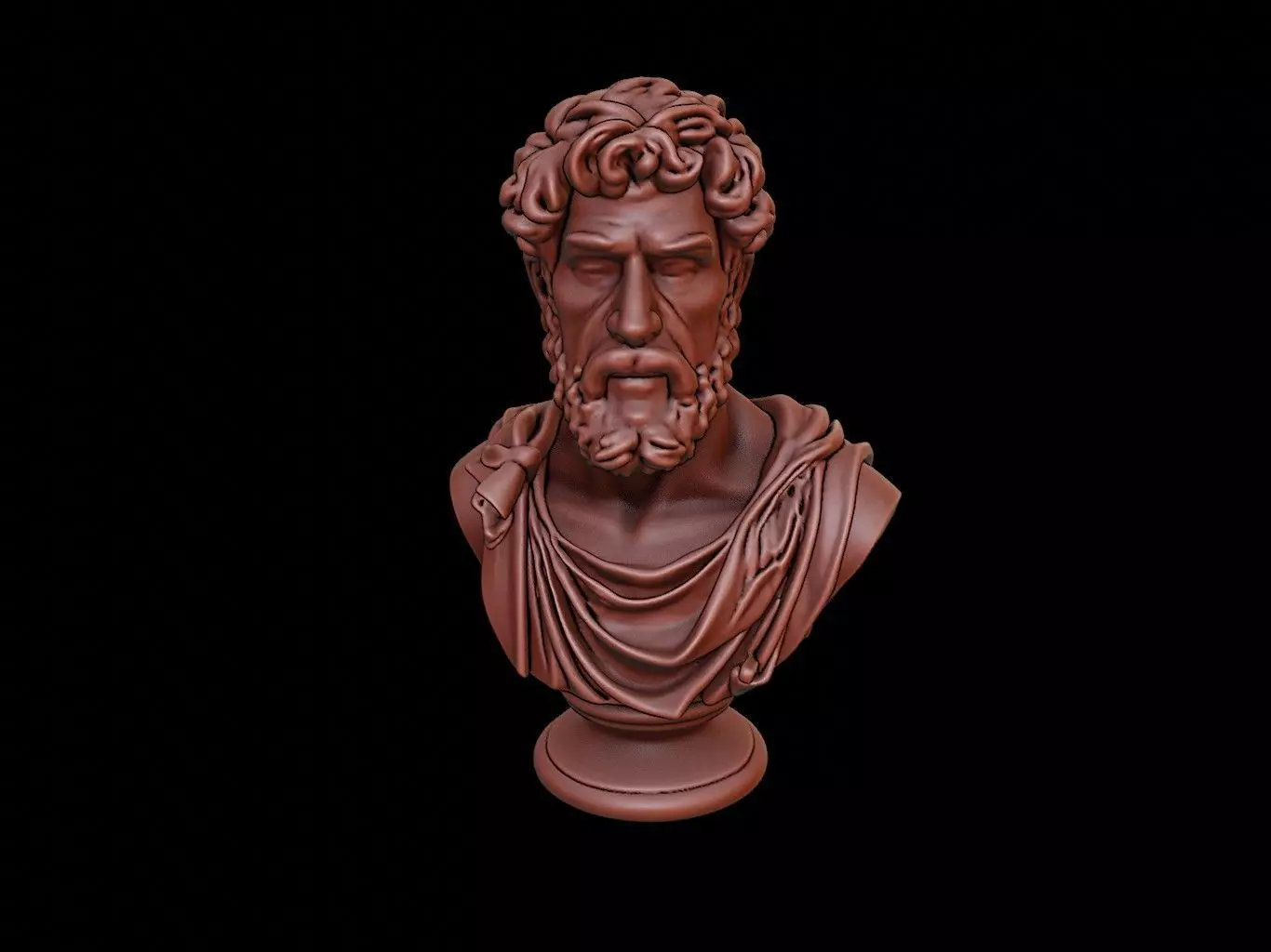 Dionysus Bust 3D print model_0