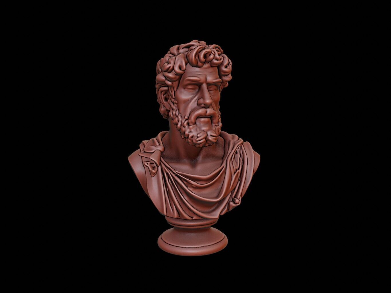 Dionysus Bust 3D print model_1
