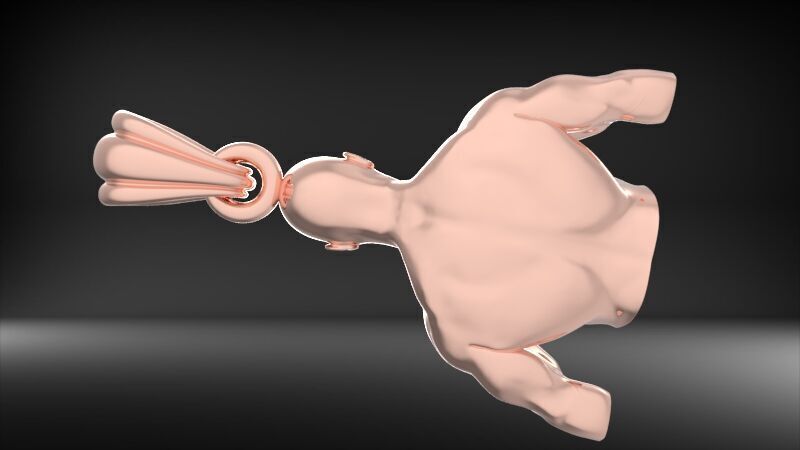 Bodybuilder pendant 3D print model_14