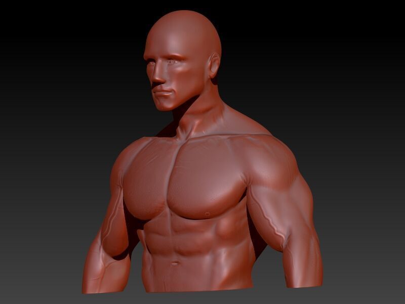 Bodybuilder pendant 3D print model_24