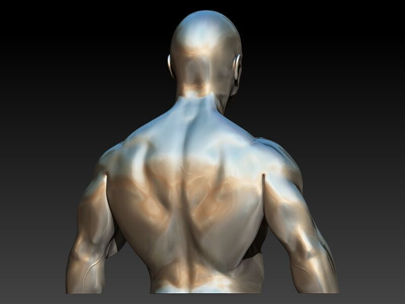 Bodybuilder pendant 3D print model_18