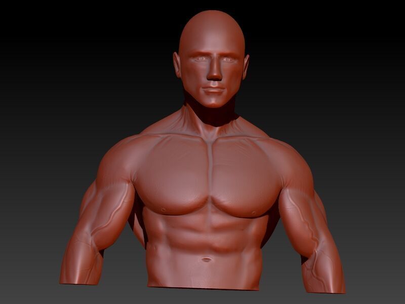 Bodybuilder pendant 3D print model_1