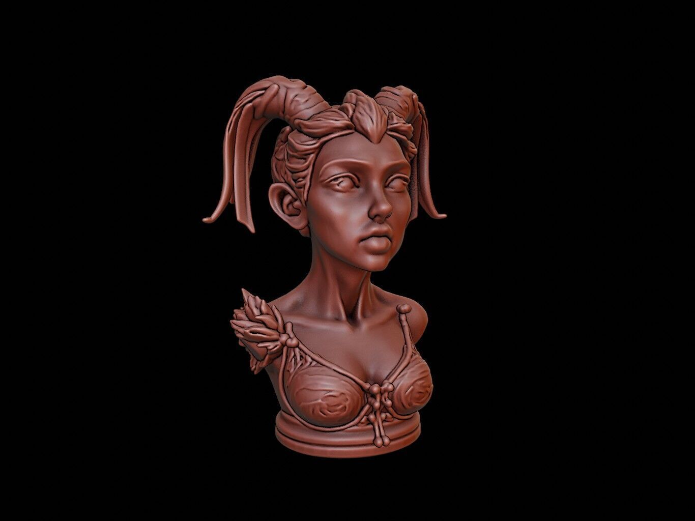 Dryad Bust 3D print model_1