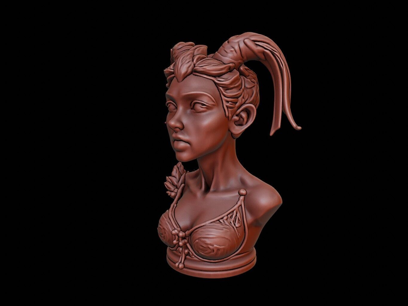 Dryad Bust 3D print model_2