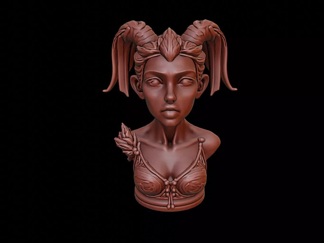 Dryad Bust 3D print model_0