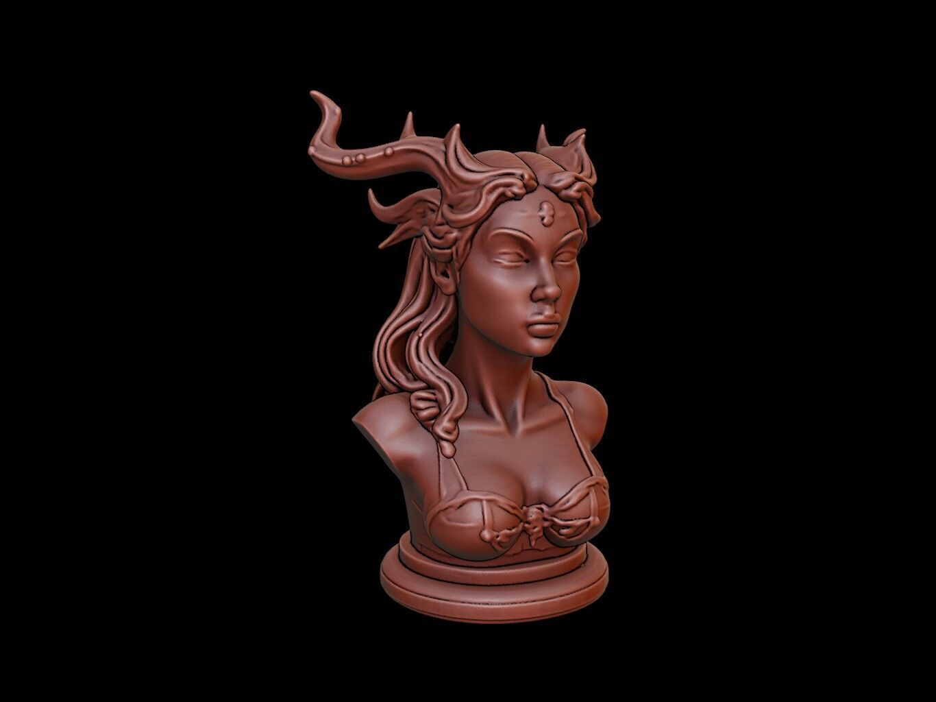 Dryad Bust 3D print model_1