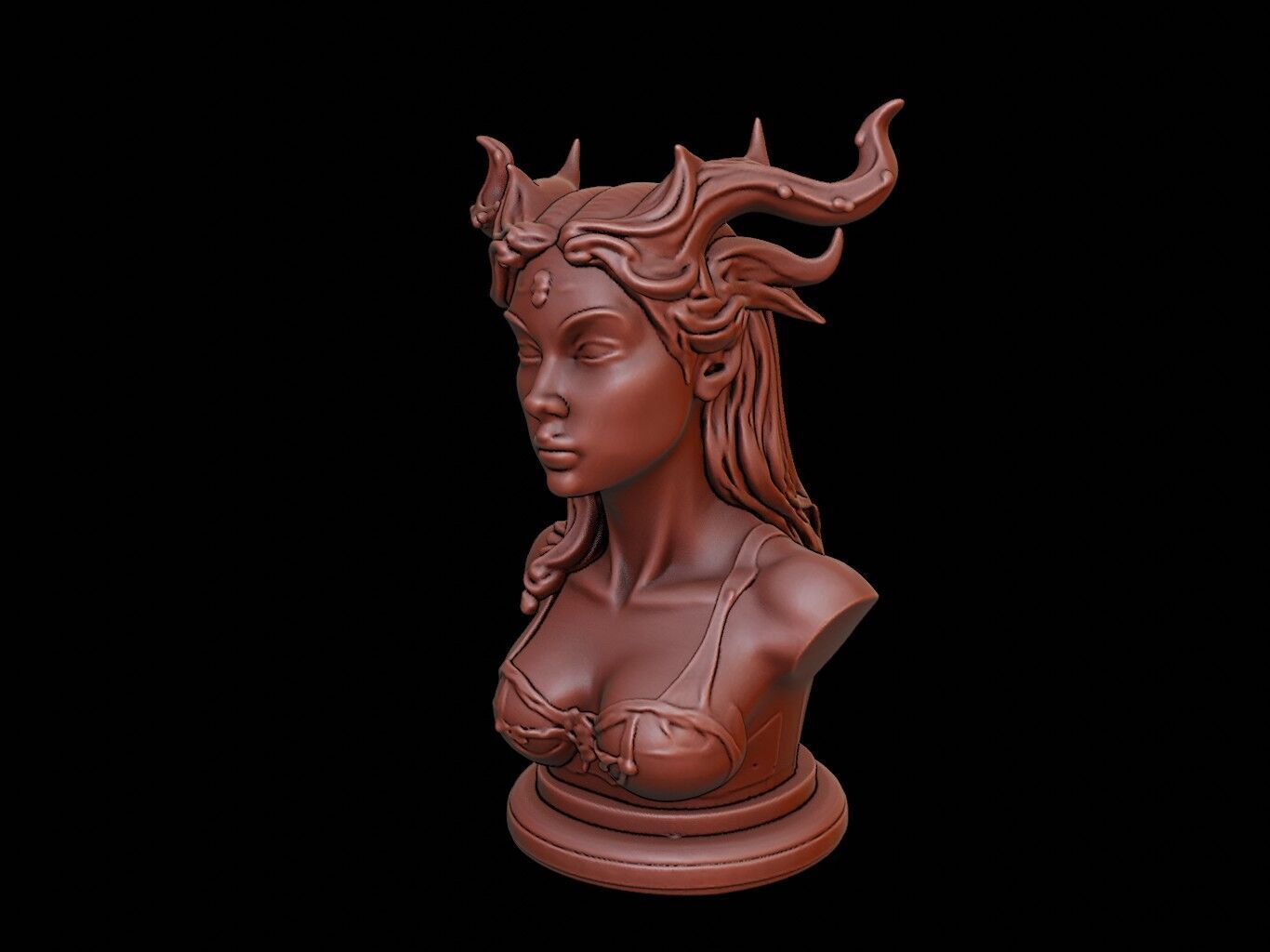 Dryad Bust 3D print model_2