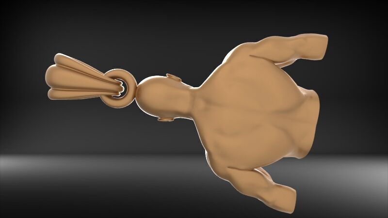 Bodybuilder pendant 3D print model_34