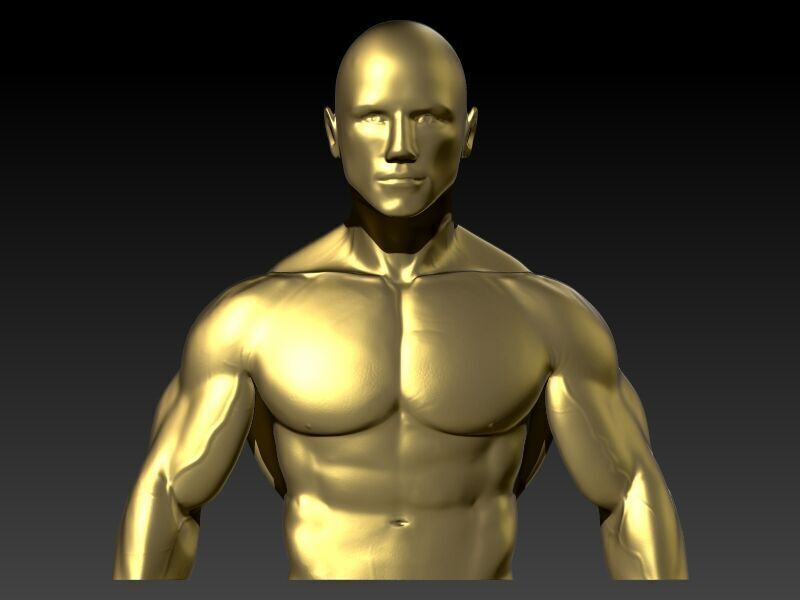 Bodybuilder pendant 3D print model_2