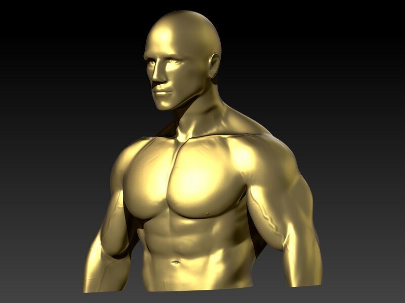 Bodybuilder pendant 3D print model_6