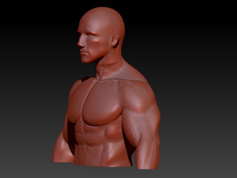 Bodybuilder pendant 3D print model_13