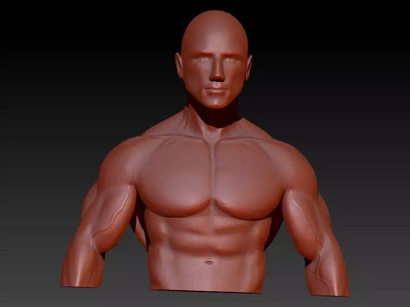 Bodybuilder pendant 3D print model_0