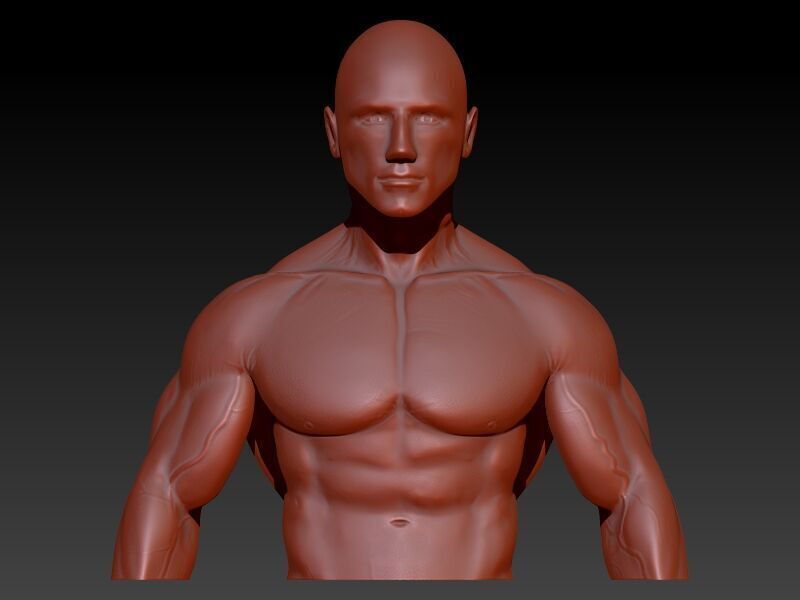 Bodybuilder pendant 3D print model_3