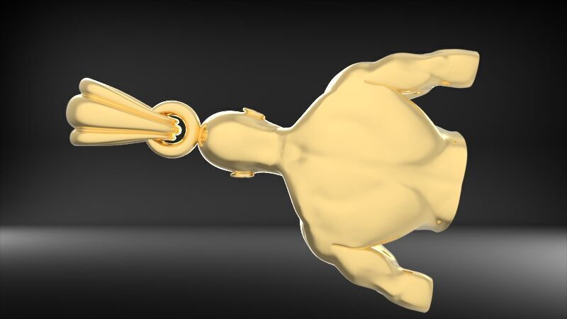 Bodybuilder pendant 3D print model_36