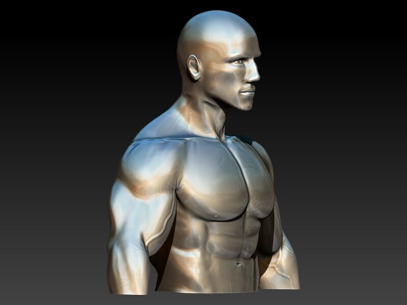 Bodybuilder pendant 3D print model_5