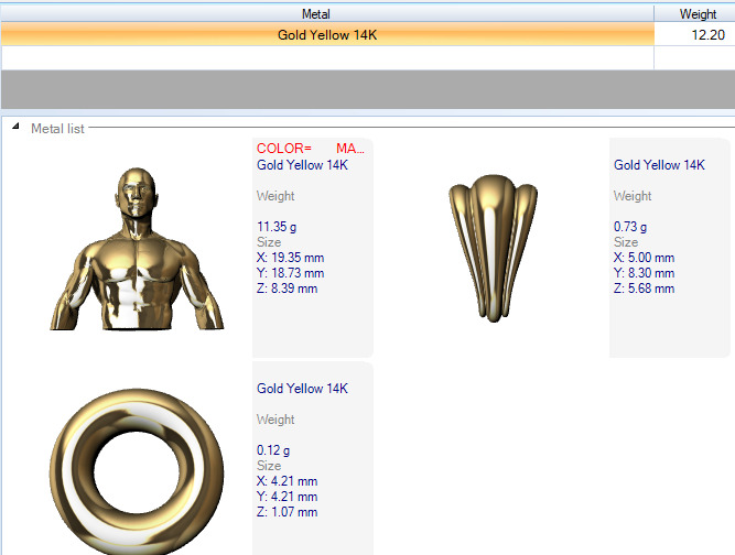 Bodybuilder pendant 3D print model_45