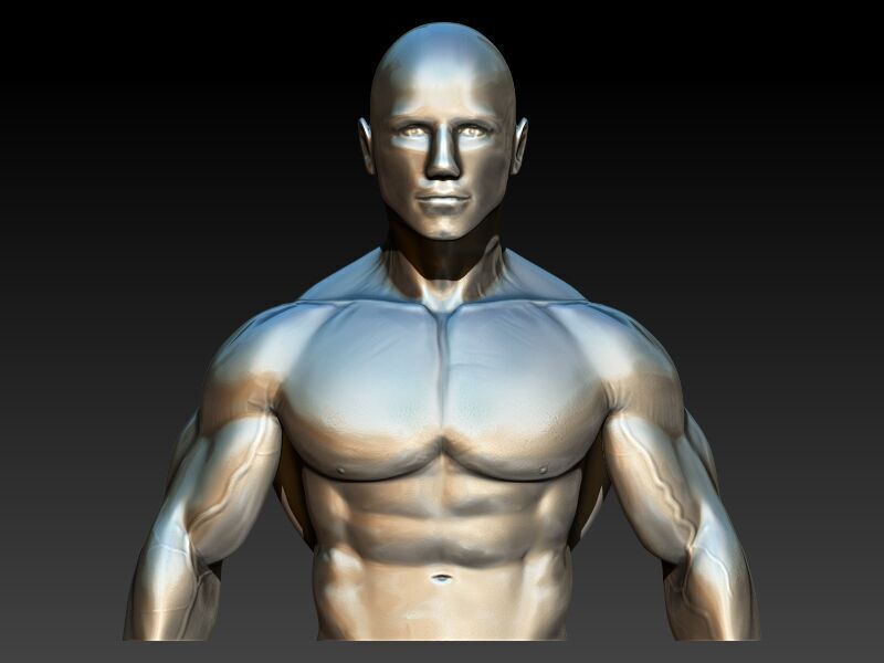 Bodybuilder pendant 3D print model_11