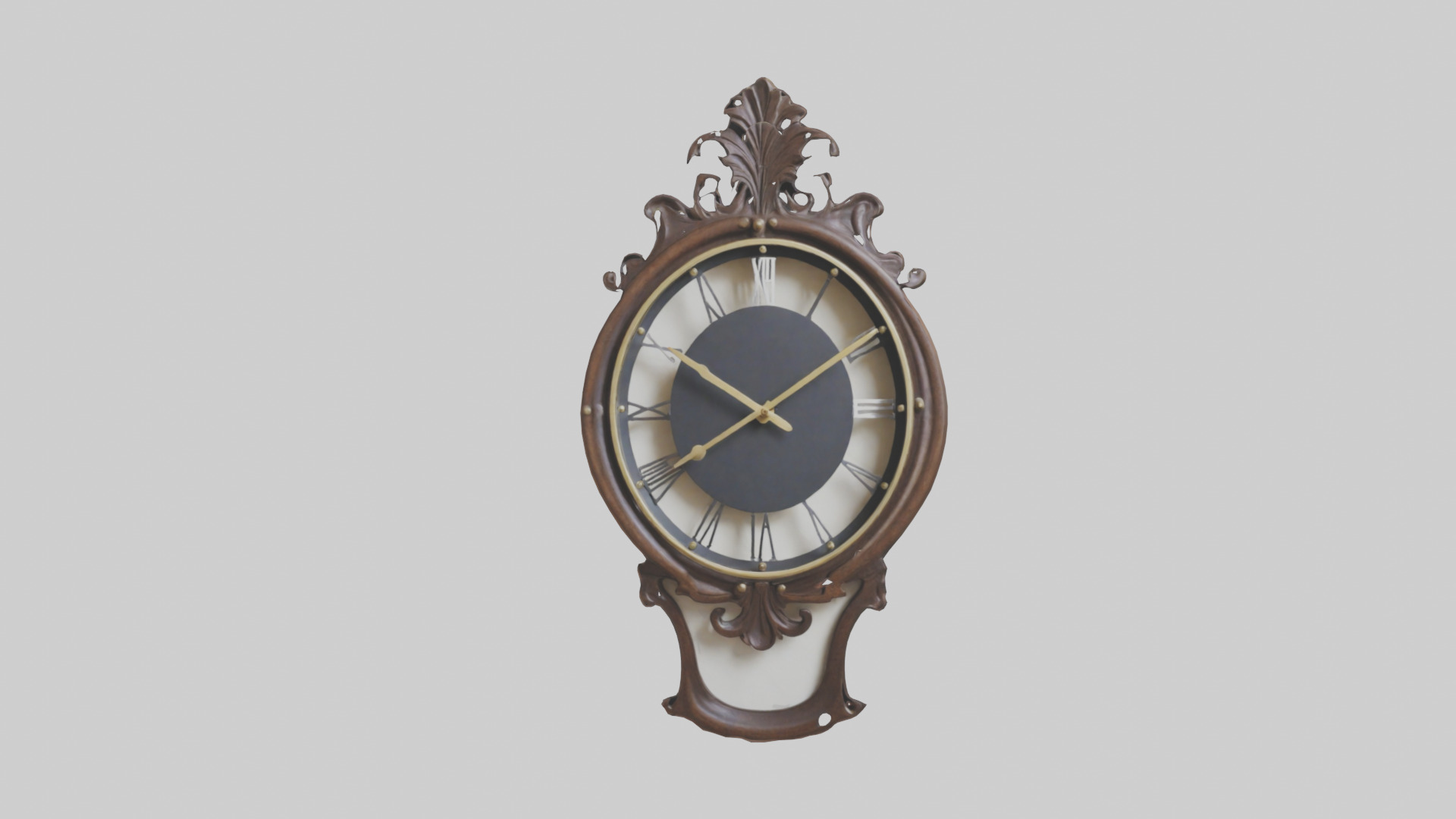 Decorative Wall Clock model Low-poly 3D model_12