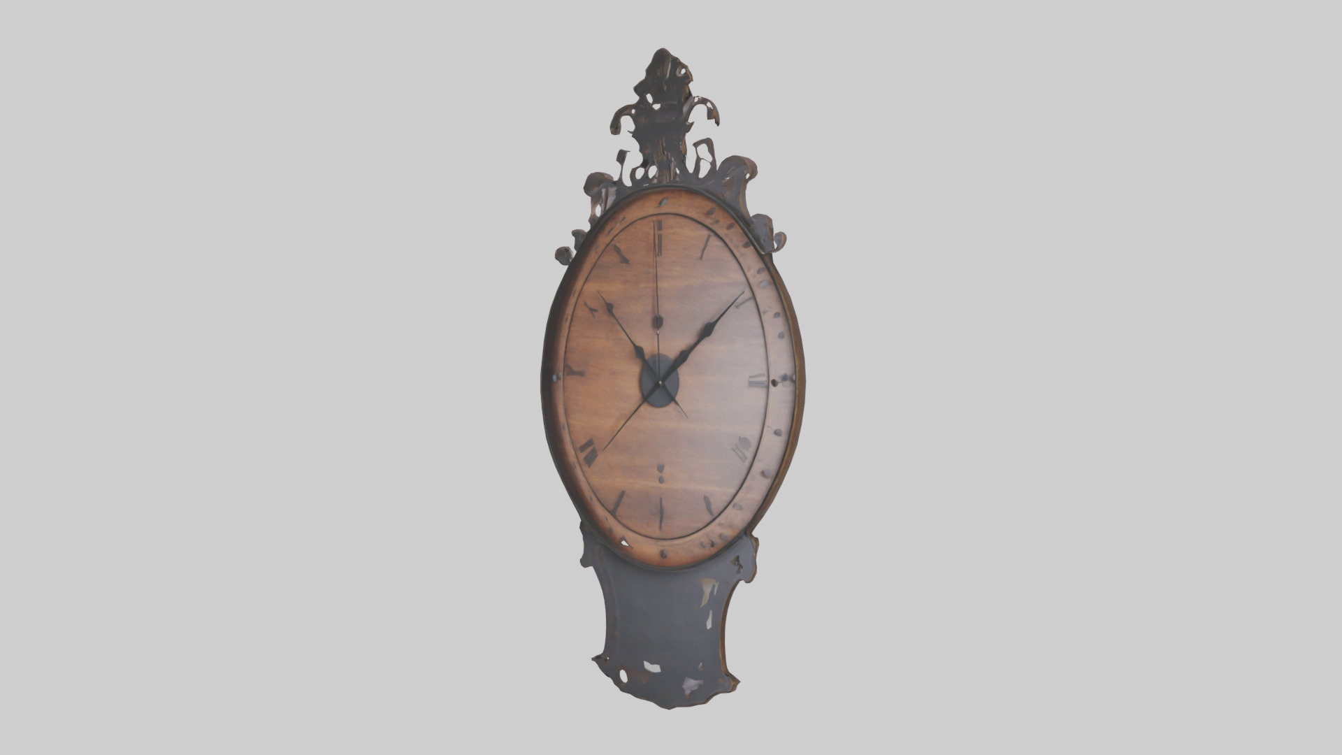 Decorative Wall Clock model Low-poly 3D model_2