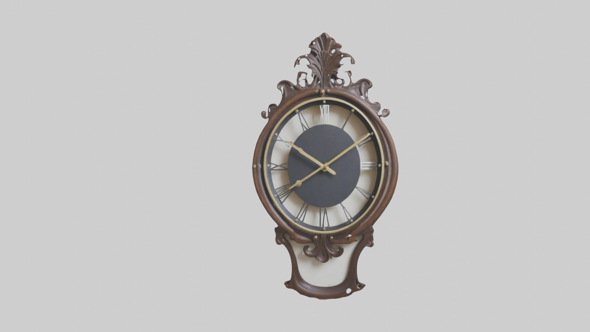 Decorative Wall Clock model Low-poly 3D model_13