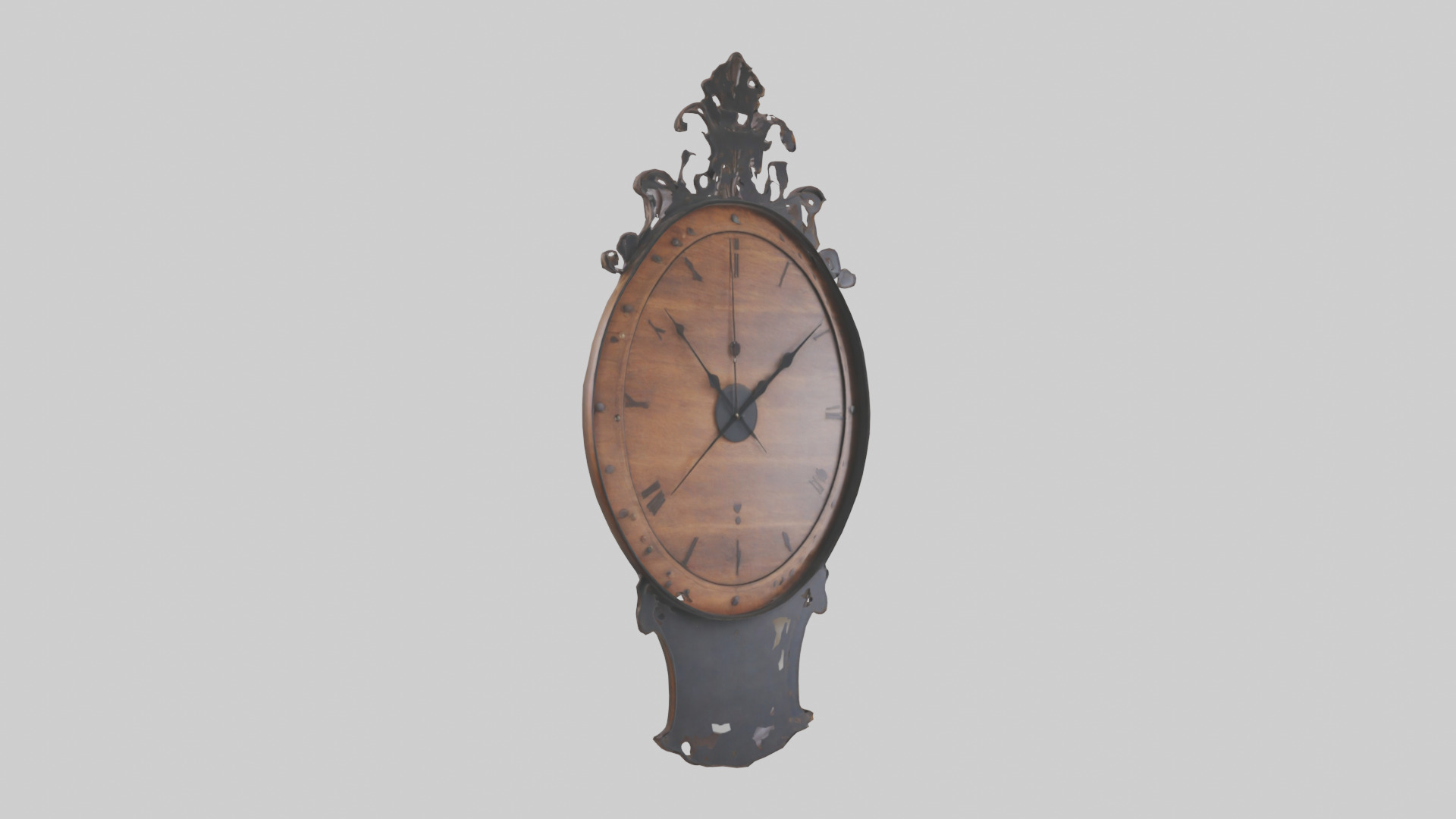 Decorative Wall Clock model Low-poly 3D model_1