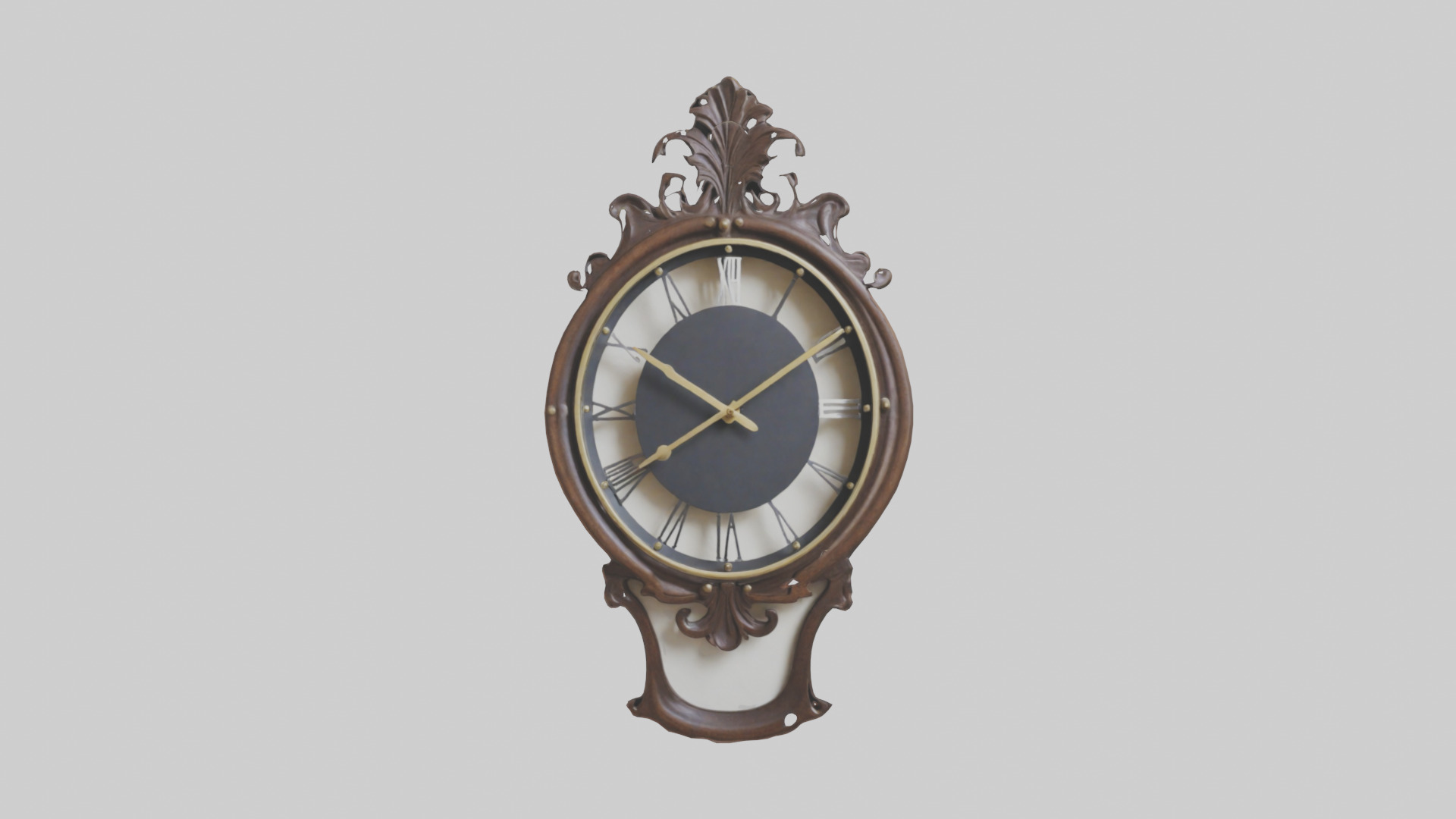Decorative Wall Clock model Low-poly 3D model_14