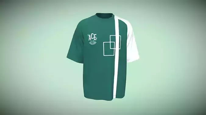 Men Raglan Tshirt - ACE In Low Poly