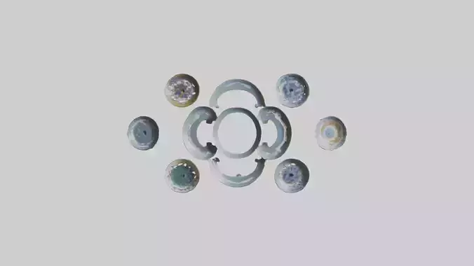 Decorative Wall Plates Low-poly 3D model