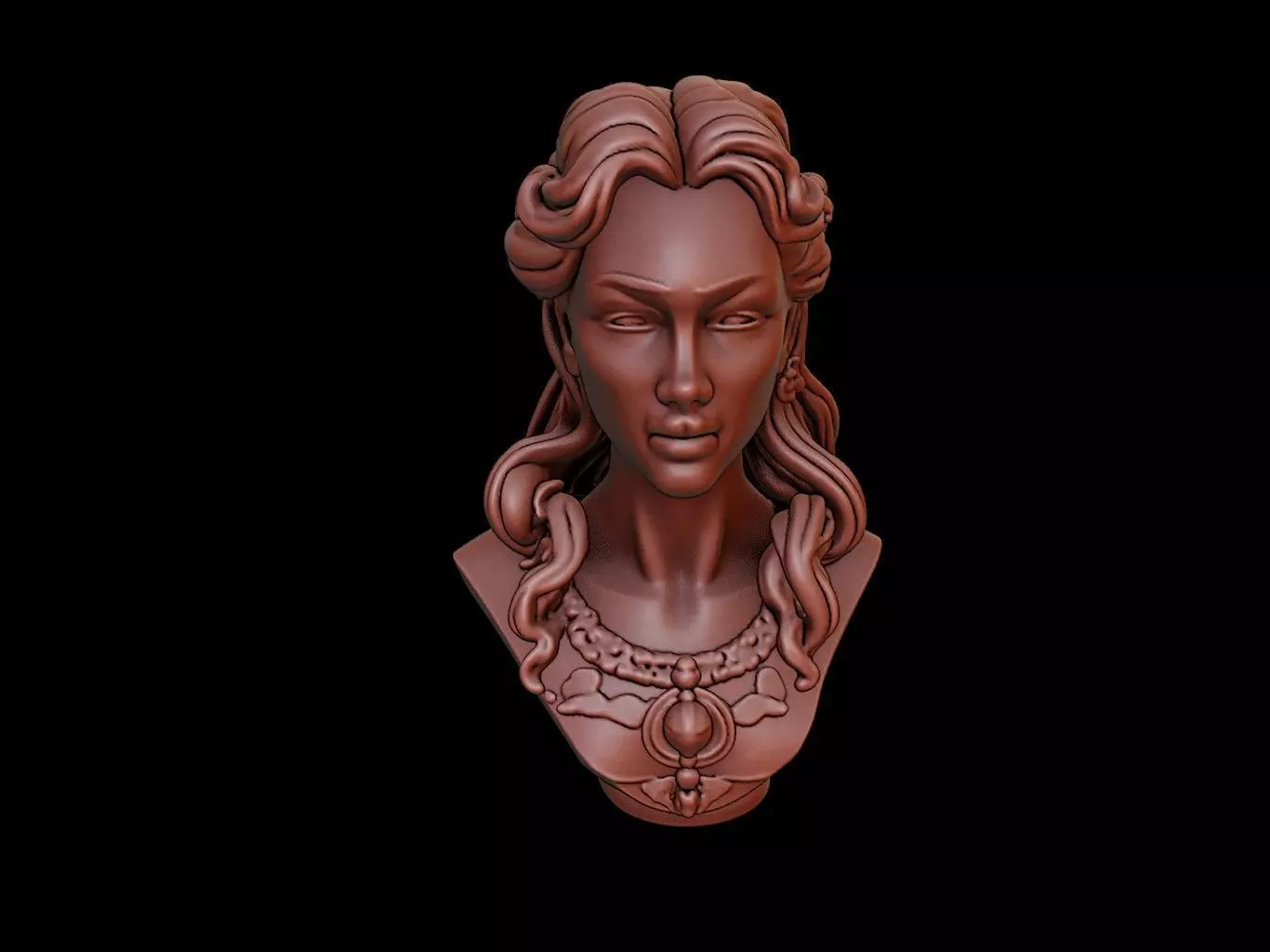 Freyja Bust 3D print model_0