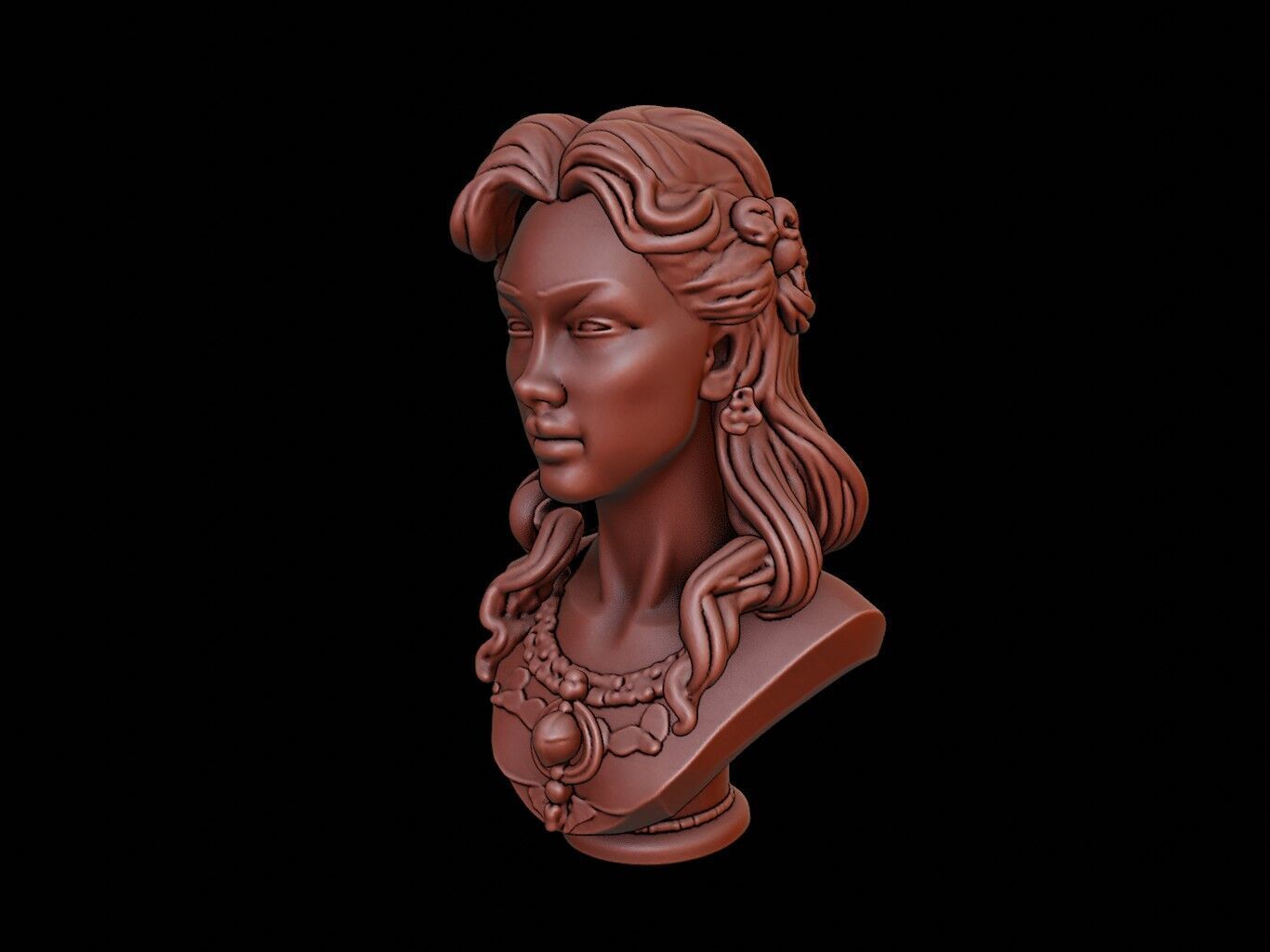 Freyja Bust 3D print model_2