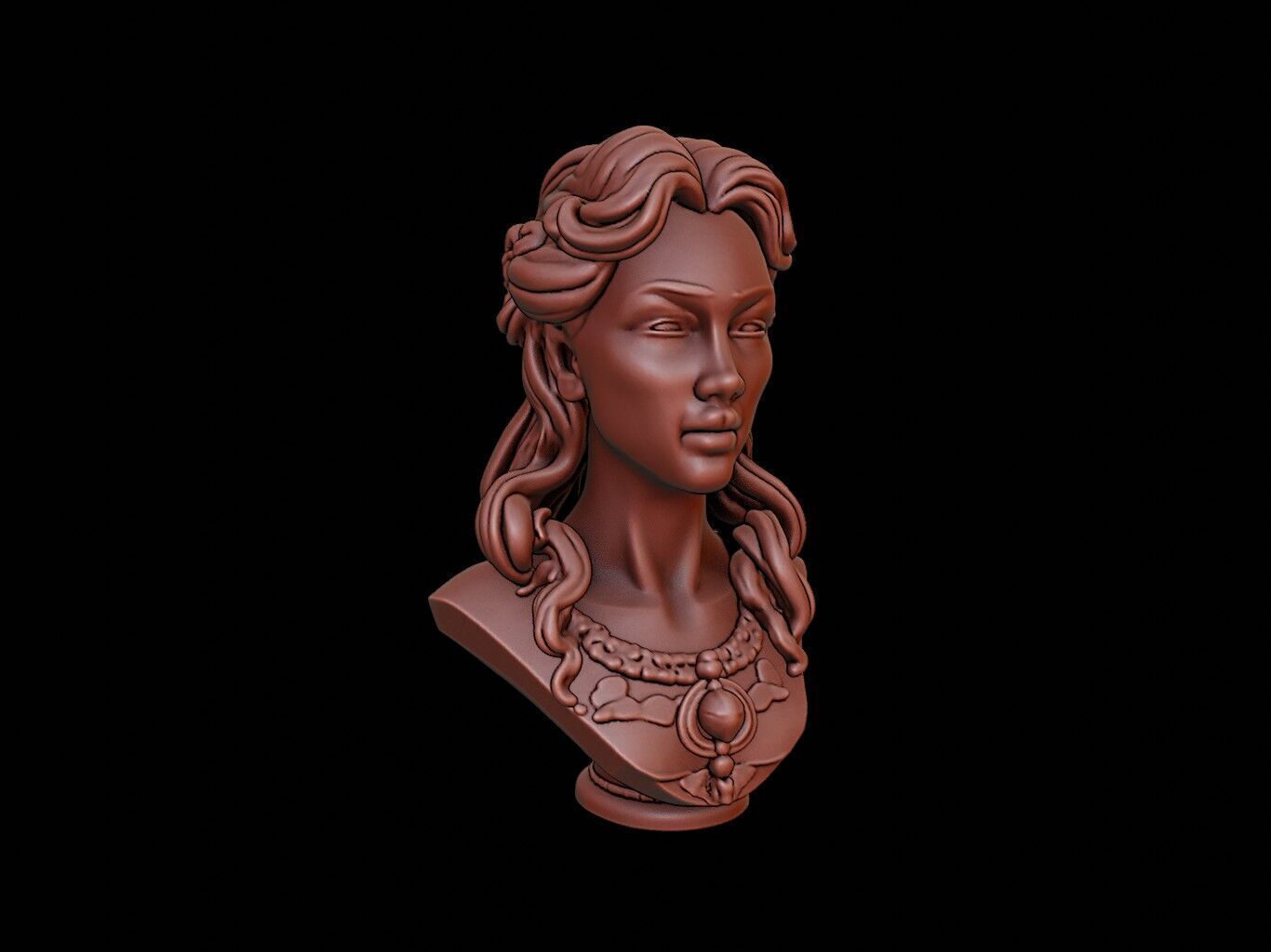 Freyja Bust 3D print model_1