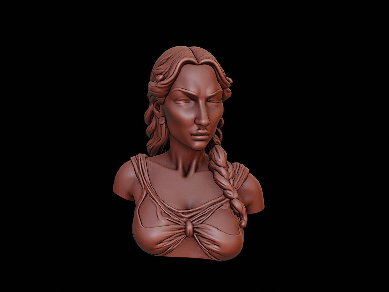 Freyja Bust 3D print model_1