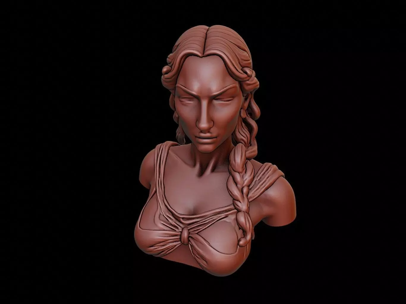 Freyja Bust 3D print model_0