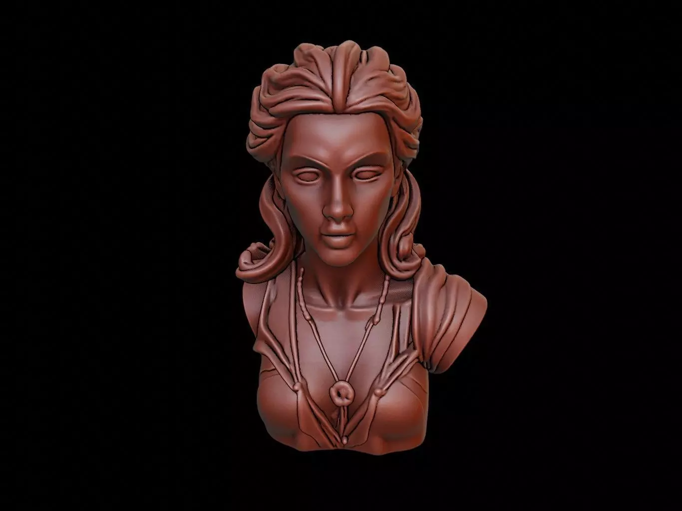 Freyja Bust 3D print model_0