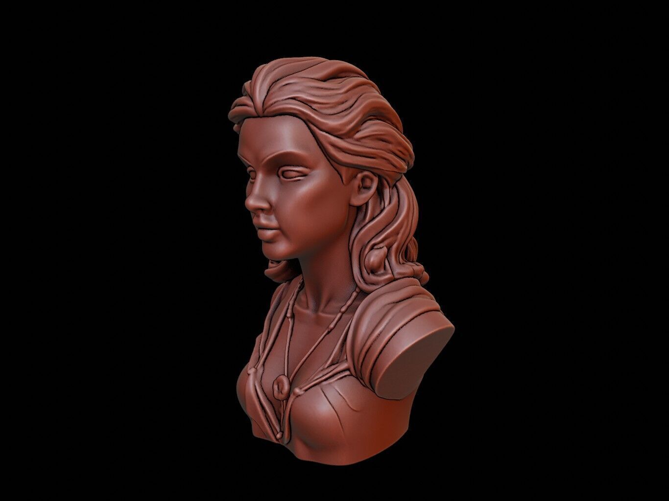 Freyja Bust 3D print model_2