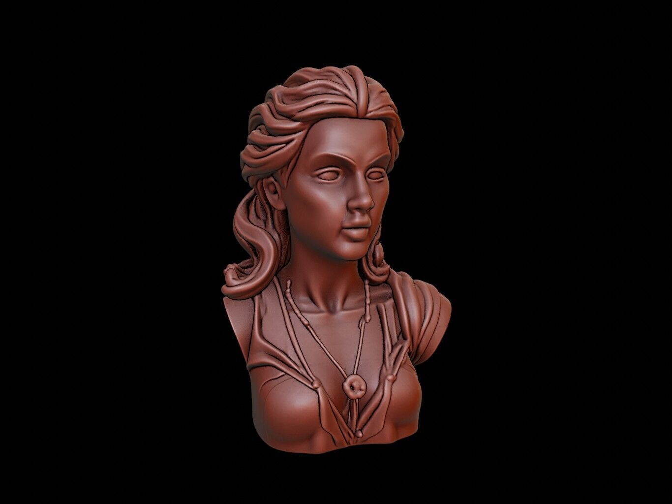 Freyja Bust 3D print model_1