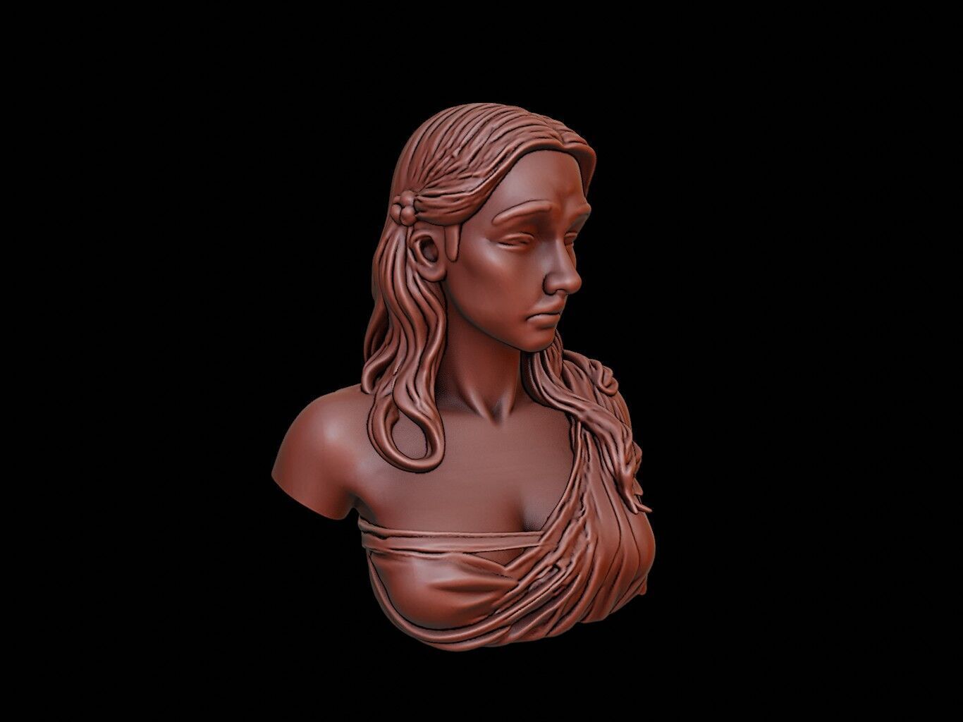 Frigg Bust 3D print model_1