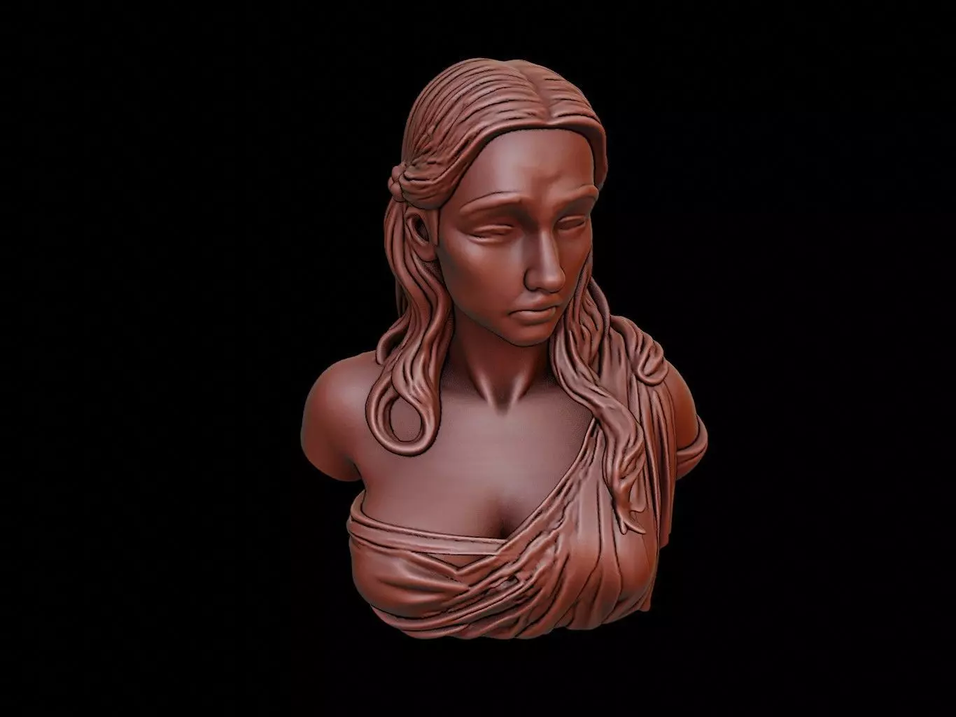 Frigg Bust 3D print model_0