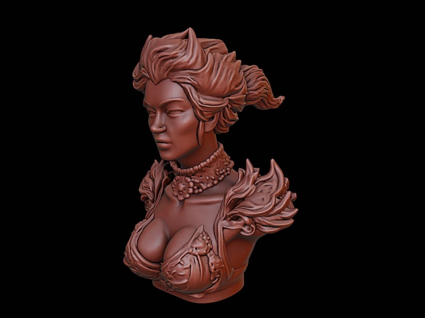 Gaia Bust 3D print model_2